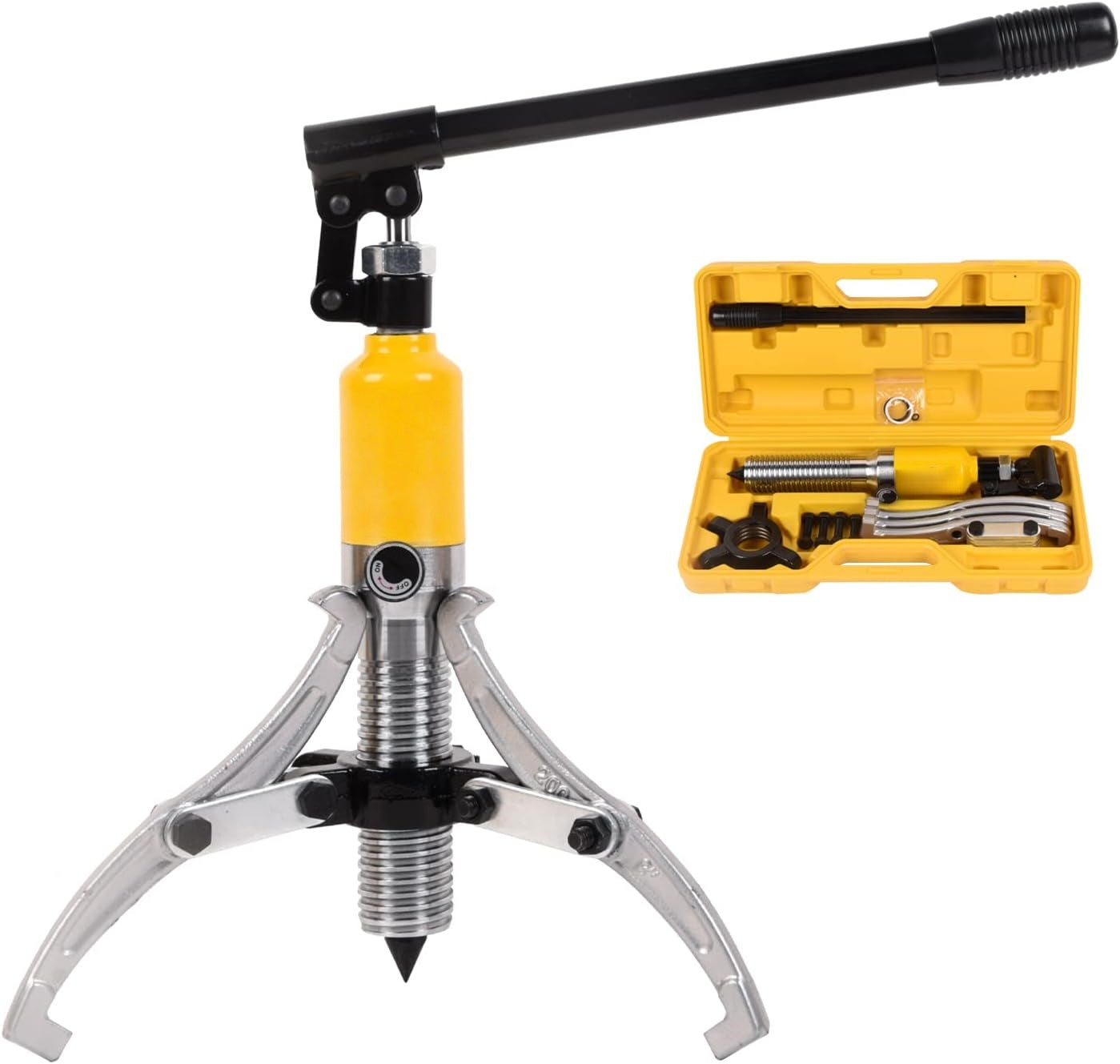 Hydraulic Bearing Separator Puller Kit, 15-Ton Heavy Duty Gear Bearing Removal Tool Set
