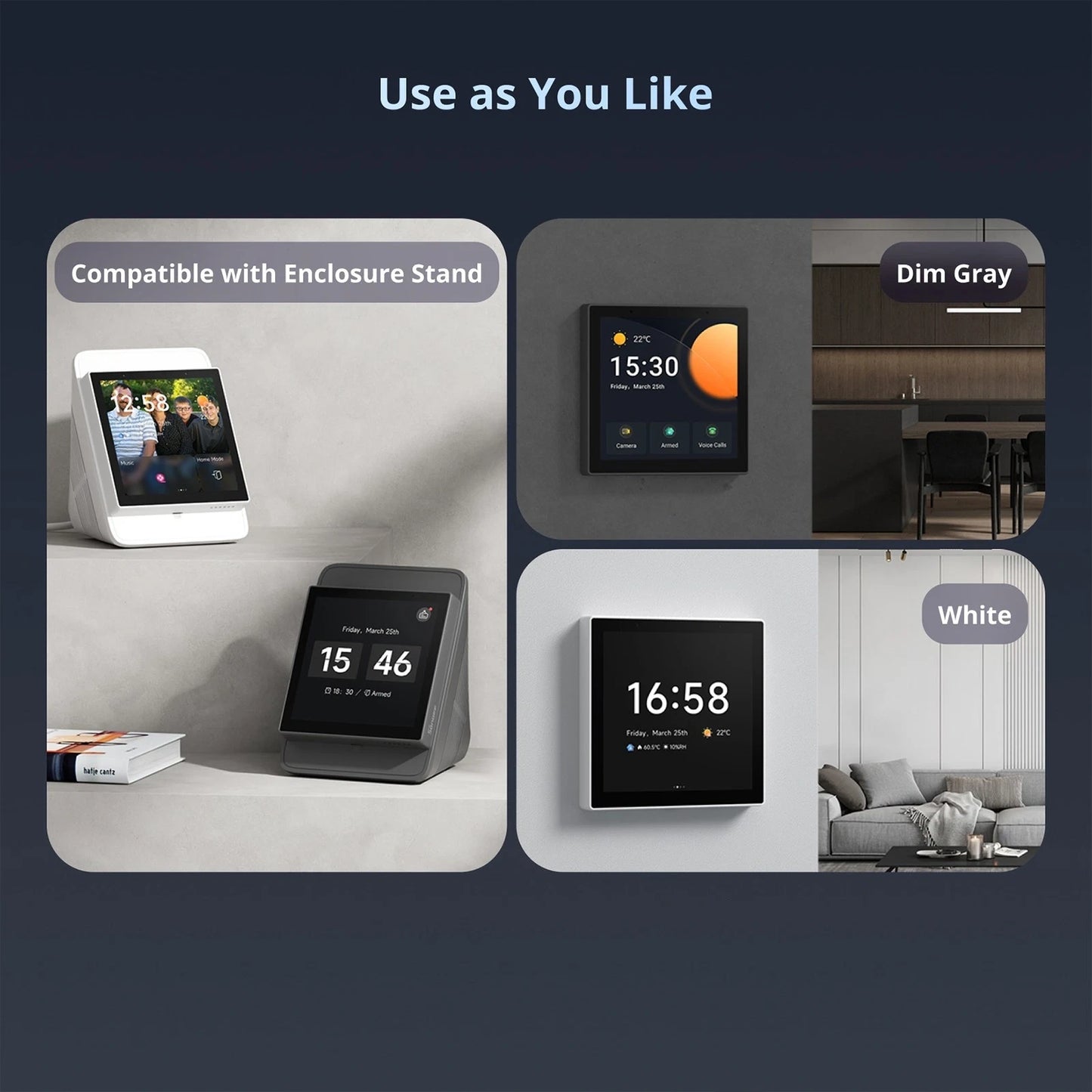 Smart Home Control Panel – Zigbee &amp; WiFi Wall-Mounted Touch Hub
